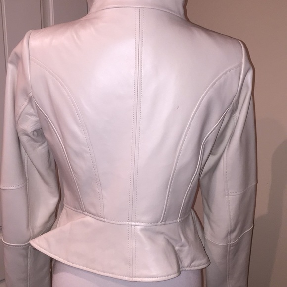 G.I.L.T leather jacket size 6 in cream final price - Picture 5 of 8